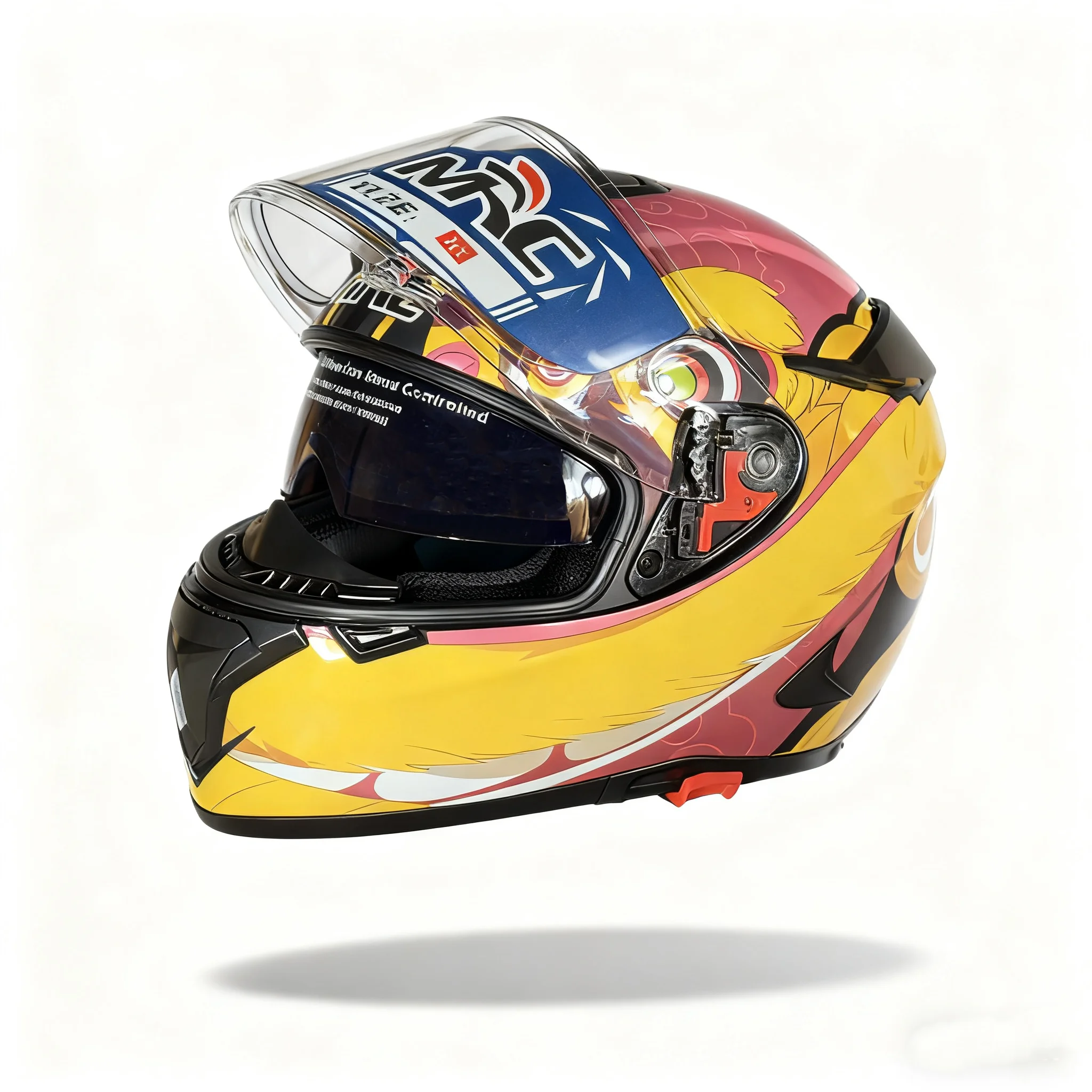 

MRC Dual-Layer Motorcycle Helmet Full-Face Racing Helmet Lion-Inspired Design with Multi-Directional Ventilation Flip-Up Visor