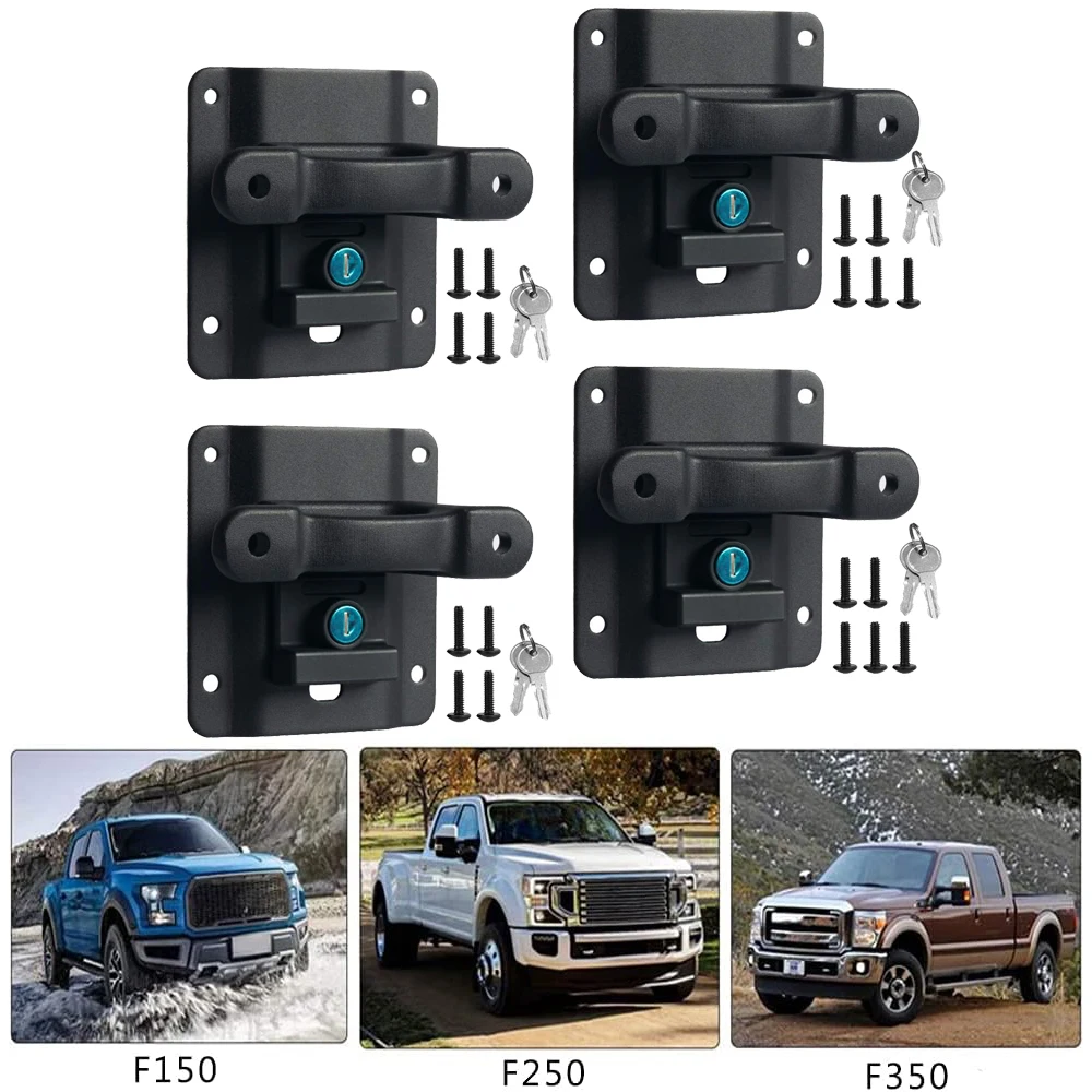 4Pcs Truck Bed Tie Down Anchor Boxlink Cleats & Plates For Ford 2015-2020 F150 F250 F350 FL3Z-99000A64-B Bed Cleats Box Link Kit view 6