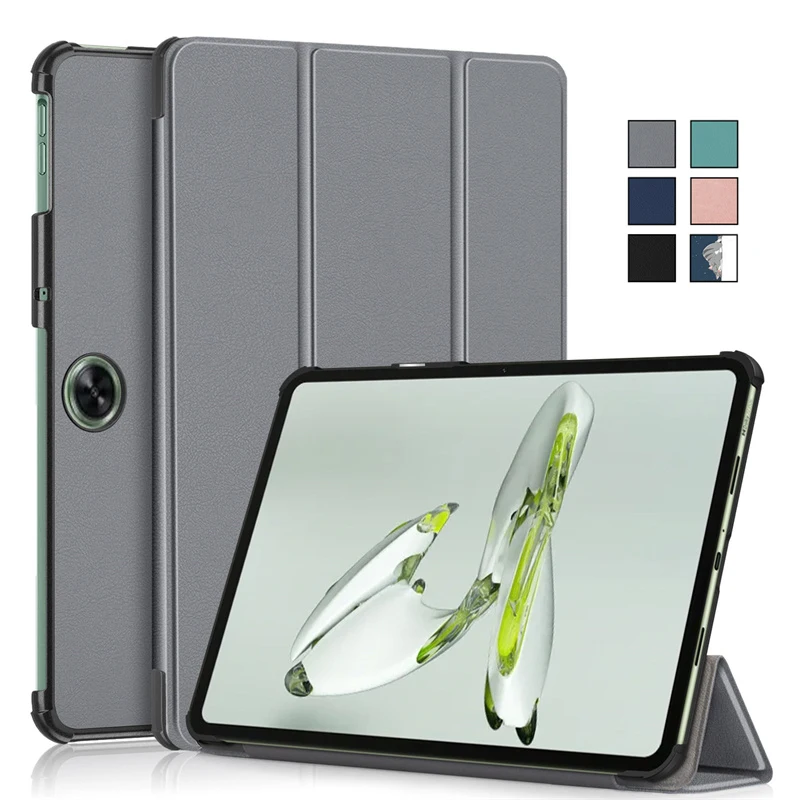 

Чехол для OPPO Pad Neo Hoesje 11,4 дюйма, тройной магнитный кожаный чехол с подставкой, жесткий смарт-чехол для Coque OnePlus Pad Go, чехол 11,35 дюйма