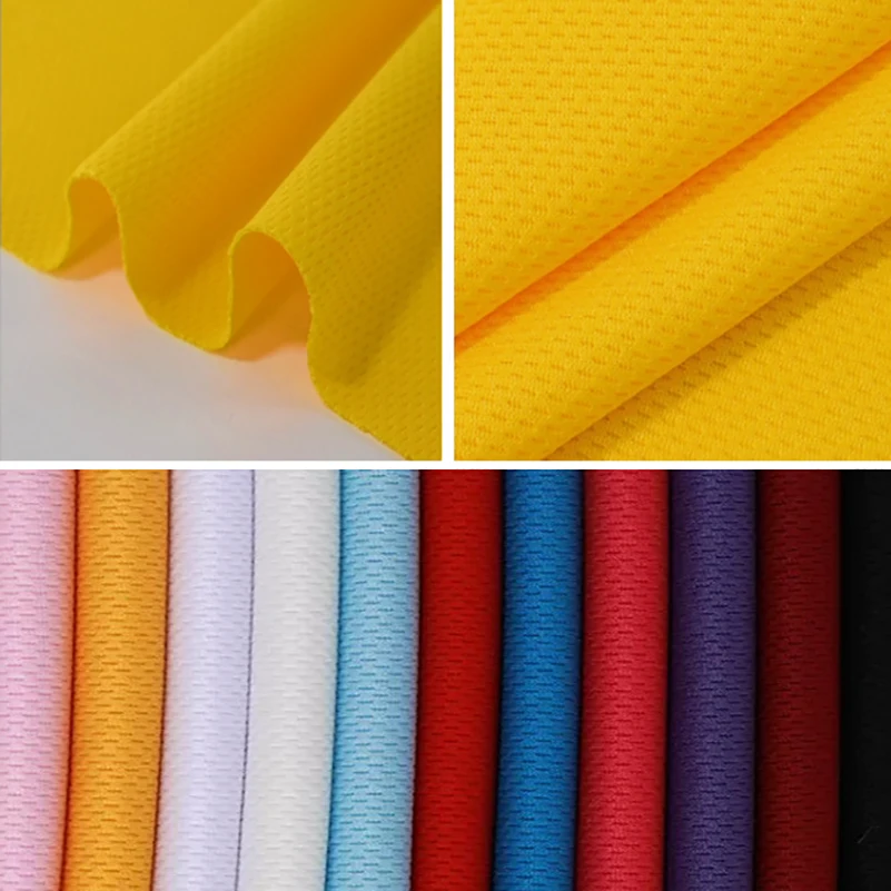 Breathable Moisture Absorbing Bird Eye Net Cloth 100% Polyester Knit Mesh Fabric Quick Dry For Basketball Uniform Sports T Shirt