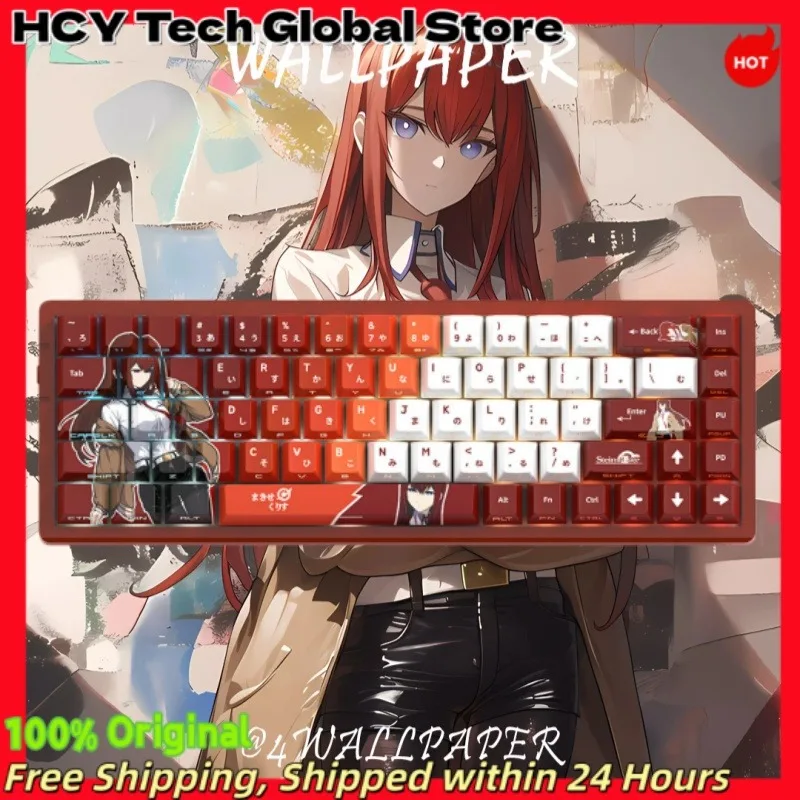Steins;Gate Kurisu Makise Anime Keycaps Mechanical Keyboard Cherry PBT Custom Cute Keycaps PC Gaming Keyboard Accessories Gift