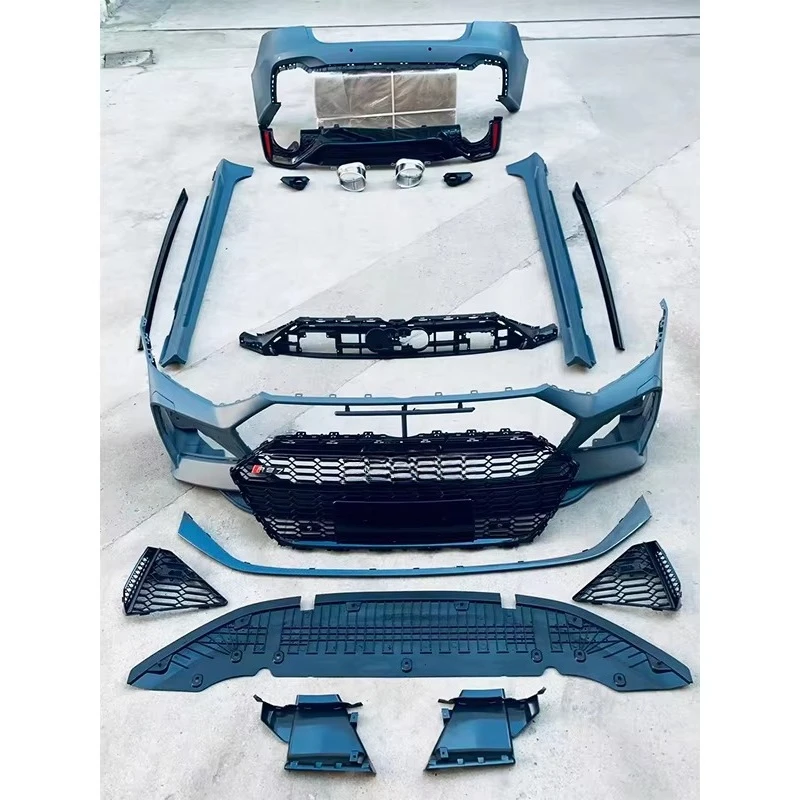 STLF CLRAK, новинка A7 2020, модификация автомобиля RS7, передний/задний бампер, боковые юбки, противотуманные фары, комплект кузова, болт-набор для