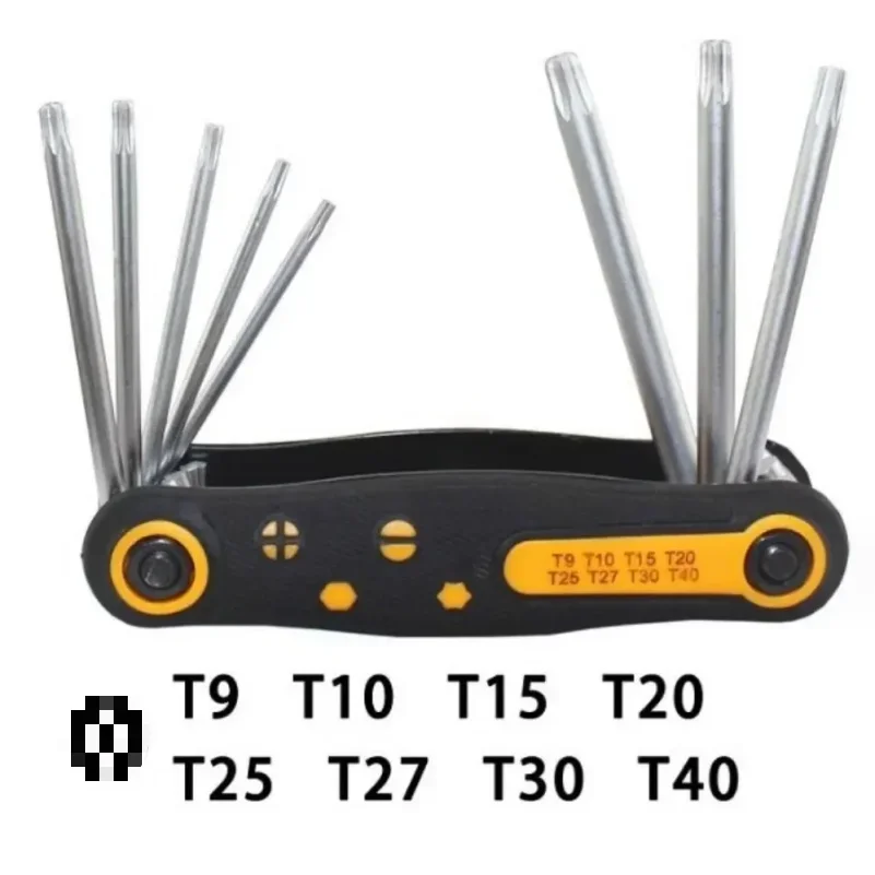Torx Screwdriver8 in 1 Folding Screwdriver Set Torx Screwdriver Mini Screwdriver Bits Kit Hexagon Torx