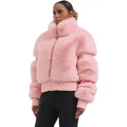 GSOU SNOW Women Ski Jacket Snowboard Faux Fur Slim ski coat Insulated Windproof Outdoor Winter Thick and warm Keep warm -30