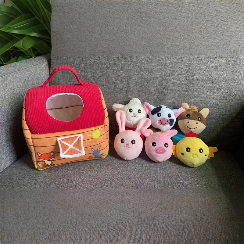 New Cute Farm Animal Toy Set For Children Parent Child Interaction Grip Training And Early Education Puzzle Toy For Toddlers