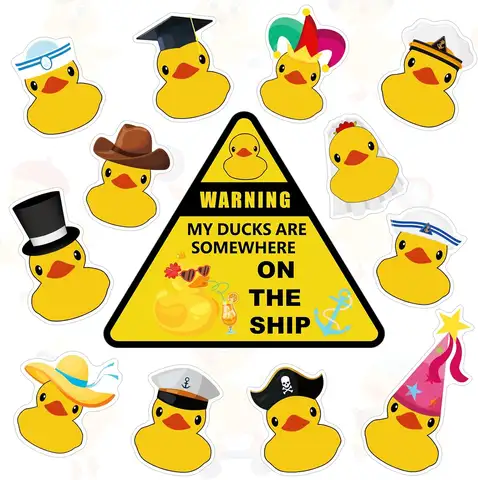 13 Pcs Duck Cruise Door Magnet Fun Themed Duck Cruise Door Decorations Decorative Magnetic Decorations Duck Magnets Reusable Duc