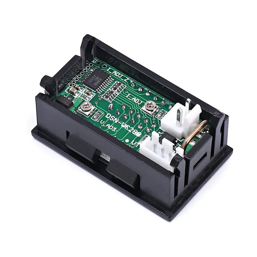 DC0-100V 10A 50A 100A الفولتميتر مقياس التيار الكهربائي أحمر أزرق LED أمبير المزدوج الرقمي فولت متر مقياس 0.28 ''LED عرض 50A 100A كلبشة