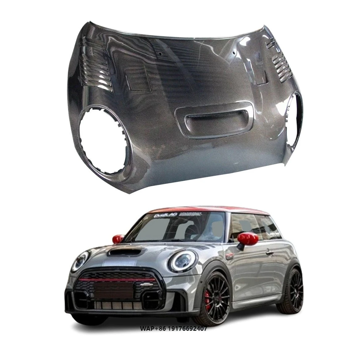 

2014-2016 forBMW MINI F55/F56/F57 AG Style Carbon Fiber Engine Cover High Quality Bumper Kit Perfect Fit Engine Hood Upgrade