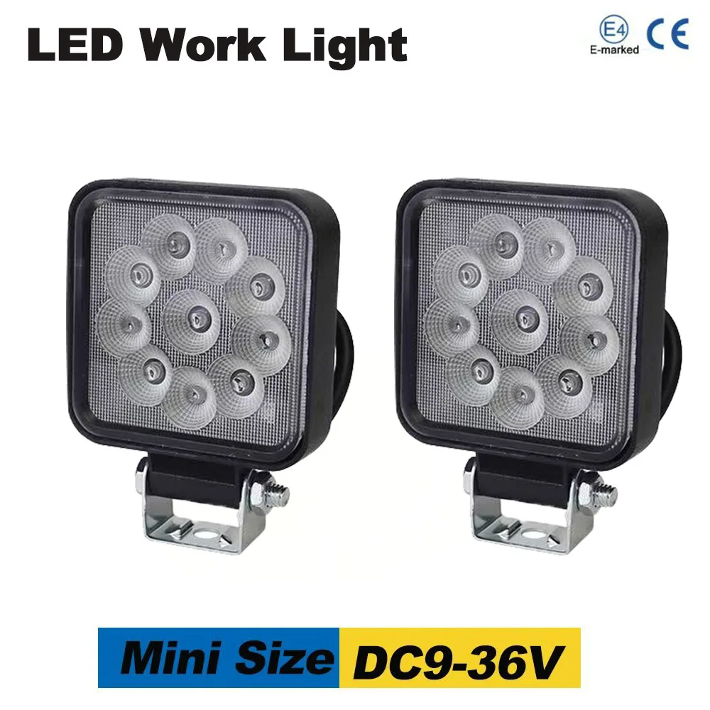 Mini Lámpara de Trabajo 10 LED, Luces de Circulación Diurna DC9-36v, Foco Todoterreno 4X4 para Jeep, Camioneta, Coche, Motocicleta, Tractor, SUV, ATV, Faros LED