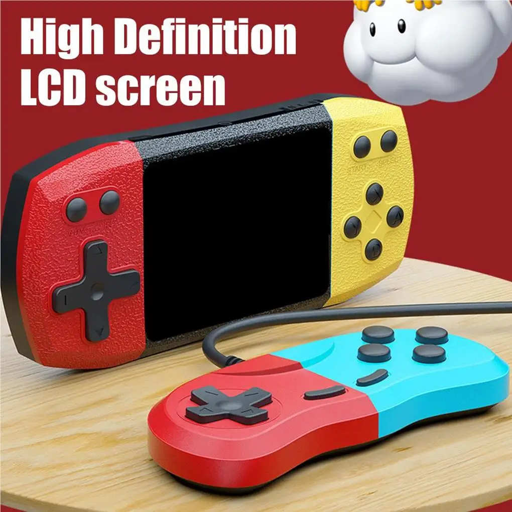 Retro Game Console Small Size Built-in Multi-mode Video Games Equipment Gaming Machine with Clear Screen Festival Gift  Blue