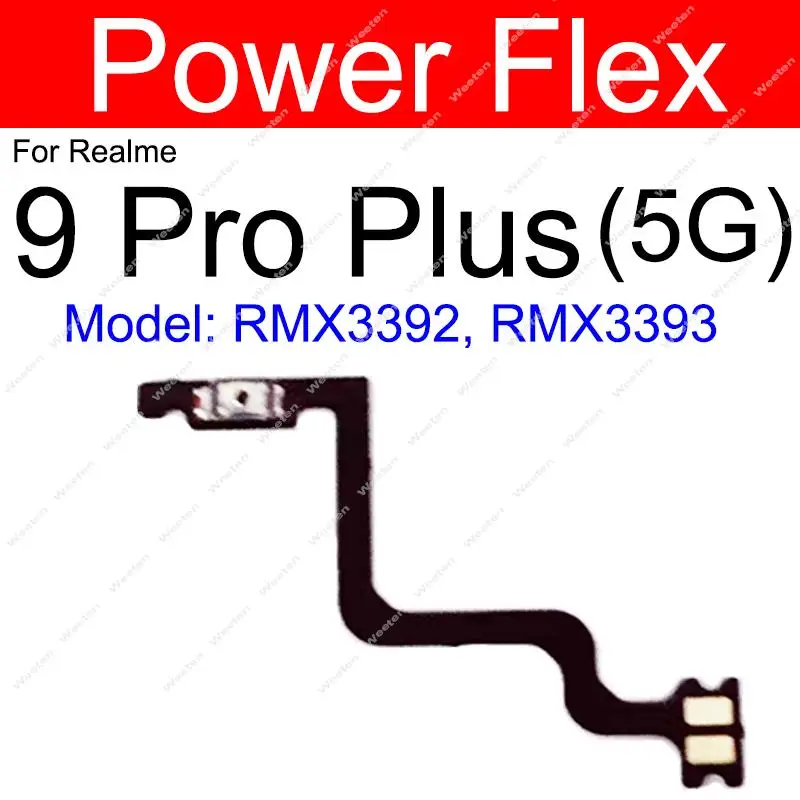 For Realme 9 Pro Plus 9pro+ 9i 9SE 9 Speed 4G 5G On OFF Power Volume Button Switch Keys Flex Cable Parts