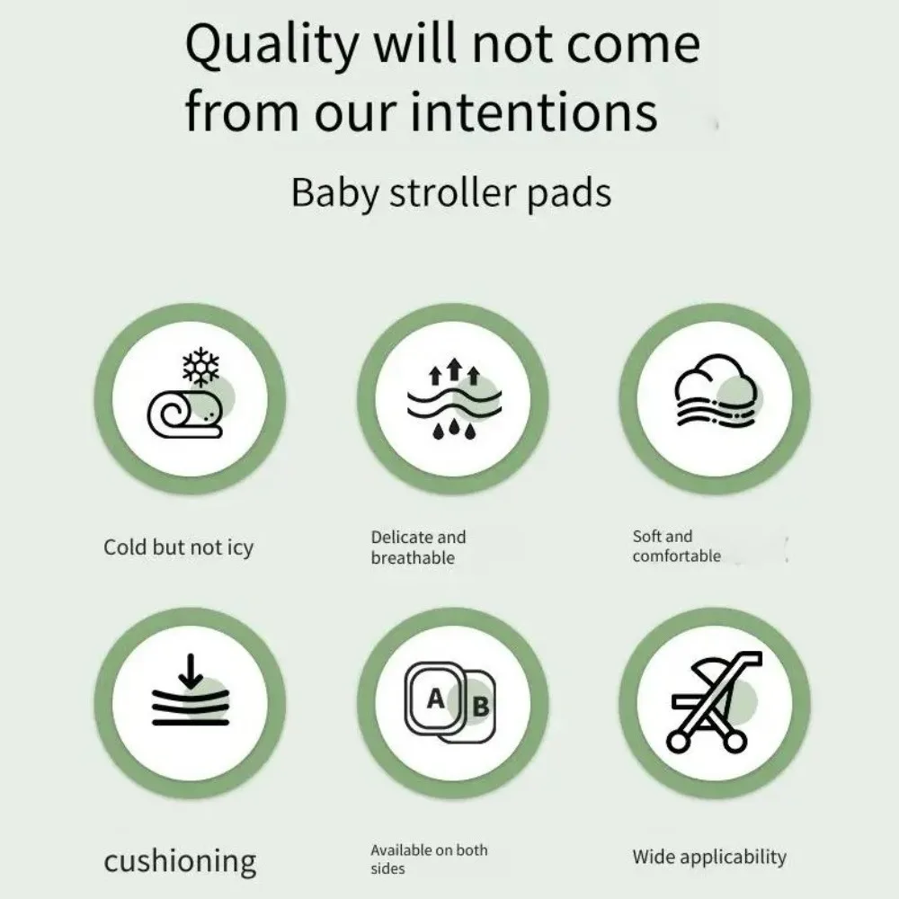 

Universal Stroller Cooling Mat Soft Multifunctional Cart Mat Breathable Support Liner Pad Stroller Cushion