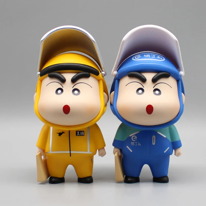 

13.5cm Crayon shin chan Takeaway rider Cosplay Anime Action Figure Model Statue Collection Desktop Decoration Ornament Toys Gift