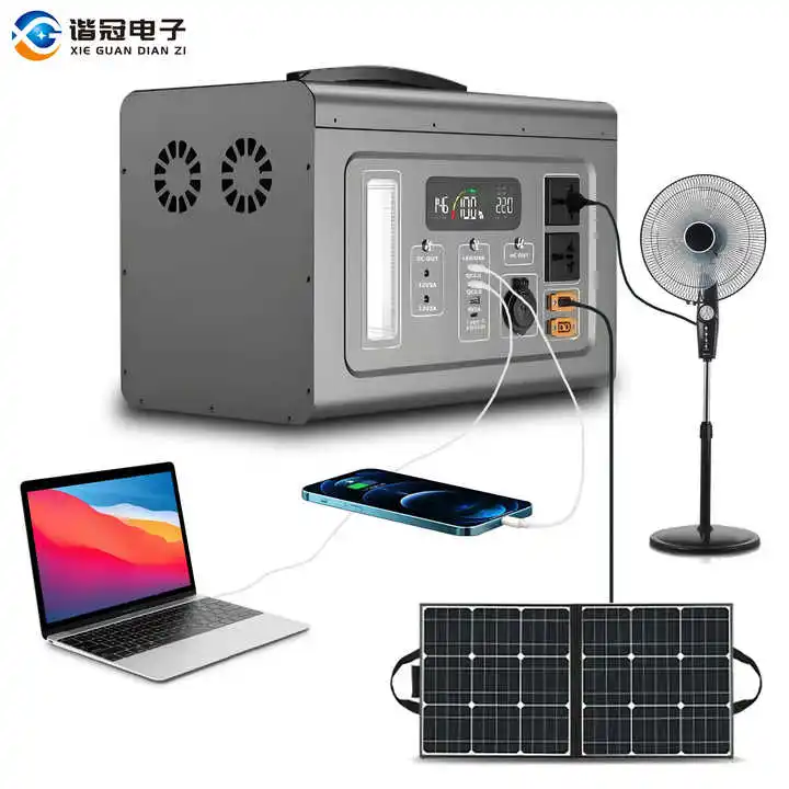 1280Wh 1500W Waterproof Solar Generator 220V AC Output Portable Power Station Outdoor Camping RV Travel Emergency Power Source
