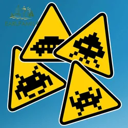 EARLFAMILY 13cm for Space Invaders Arcade Warning Car Sticker Vinyl Car Wrap Decal Waterproof Motorcycle Creative JDM Decoration