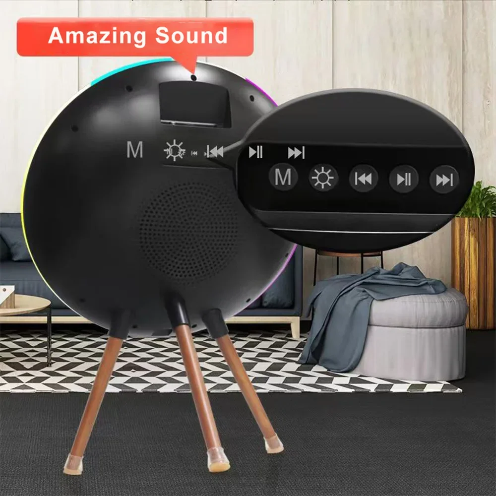 100W gwiaździste niebo Bluetooth głośnik przewodowy Subwoofer Stereo obsługuje karty BT TF AUX koncentryczny salon dekoracja Caixa De Som