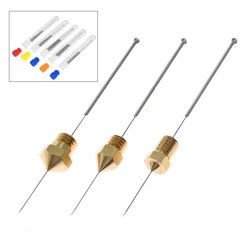 10pcs 3D Printer Tools Stainless Steel Nozzle Cleaning Needles E3D V6 MK8 Nozzle Drills Needle For 3D Printer Ender 3 V2