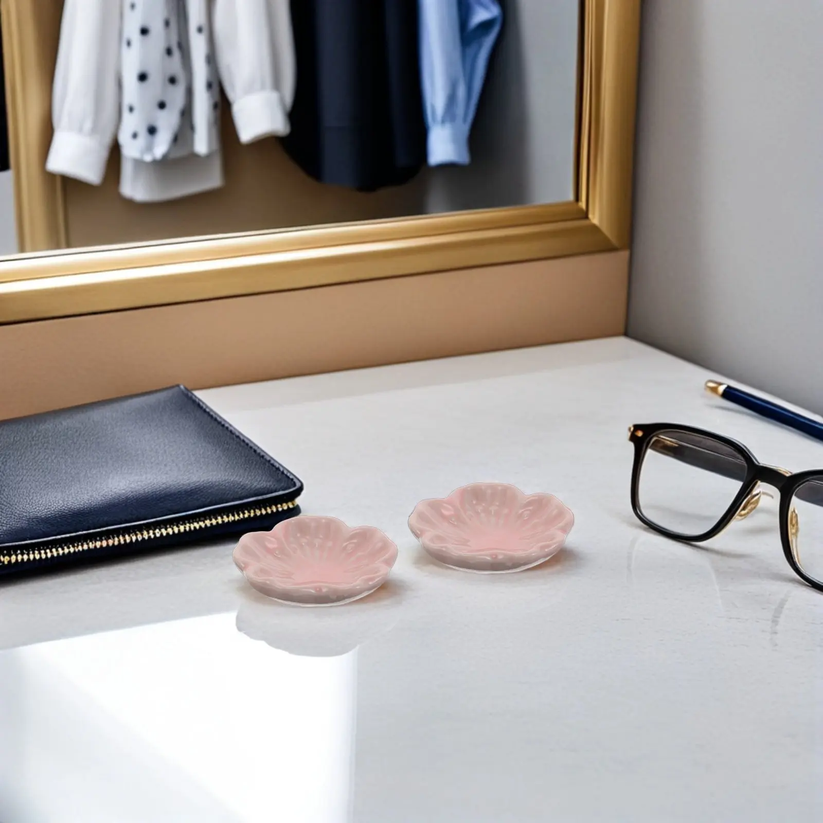 

Набор из 6 керамических подставок для благовоний в японском стиле с дизайном вишневого цвета, маленькие декоративные подносы для благовоний для спальни и офиса