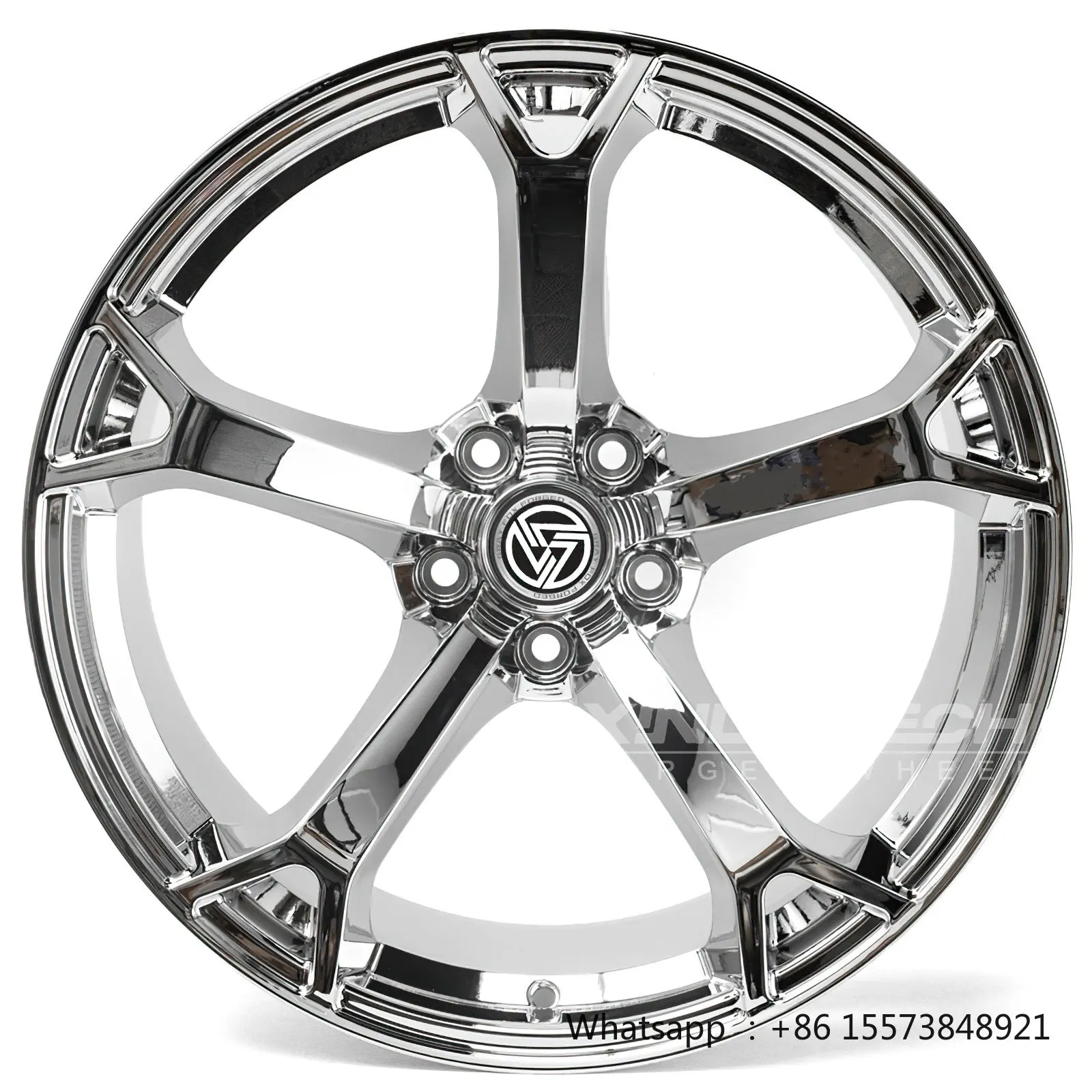 5 Spoke Chrome Alloy Wheels 19x8.5 20x9 21x10 5x114.3 5x120 5x112 Polished Silver Split Spoke for  Model Y