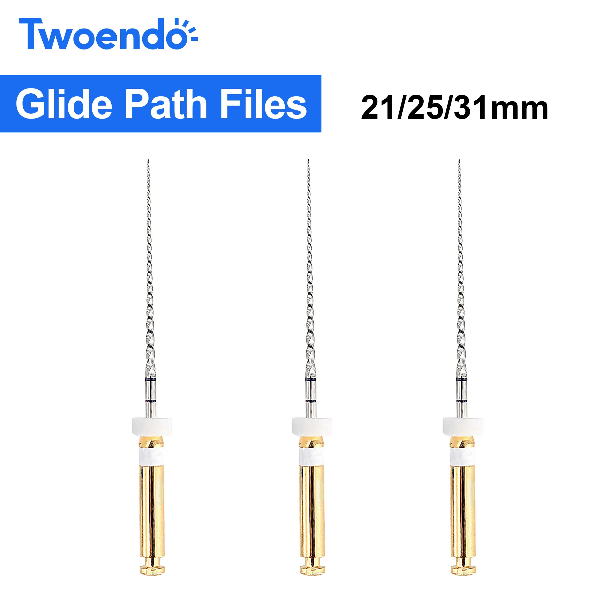 Twoendo Dental Endodontic Files 16/02 Glide Path Files 21/25mm Endo Rotary Files Glider Pathfinder Root Canal Materials