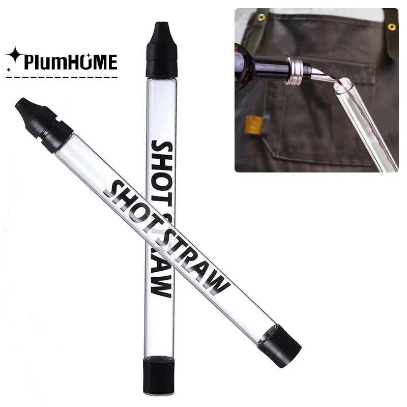 

1pc Shot Straw Transparent Straw Reusable Glasses Drinking Straws Easy To Use For Tumbler,Fits All Standard Bottles