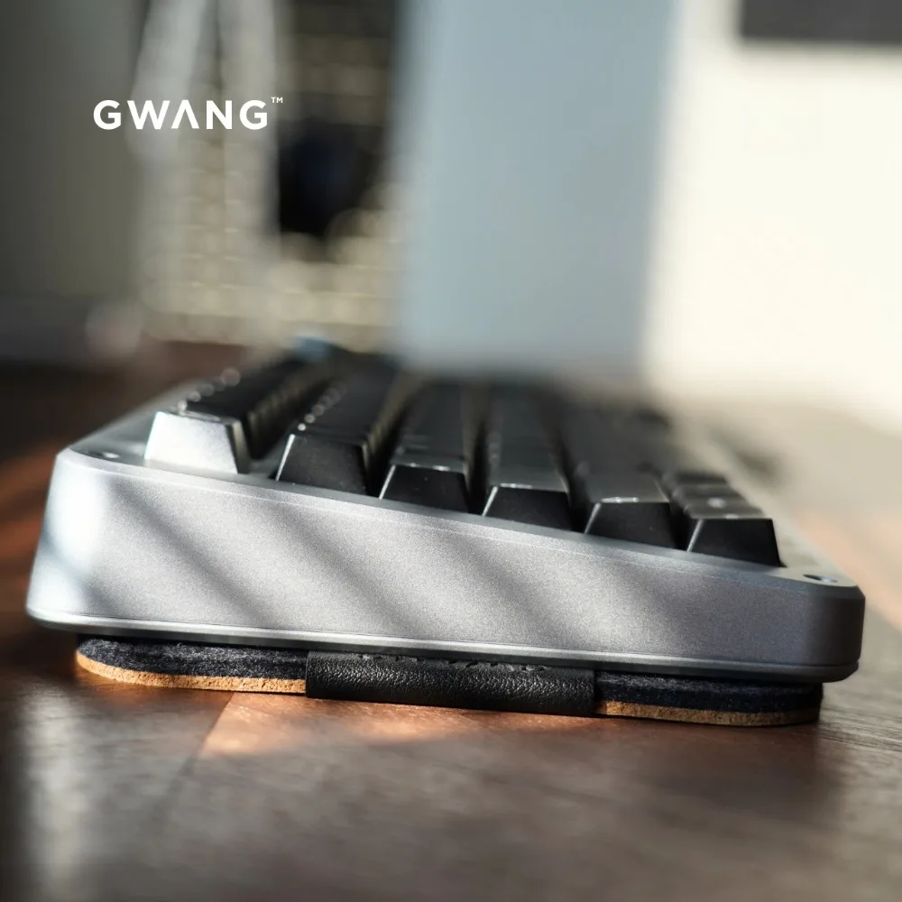 GWANG Cork Felt Mechanical Keyboard Mat Acoustic Sound Dampener Shock Absorption Pad for 60 Percent 75 Percent 80 Layout Custom