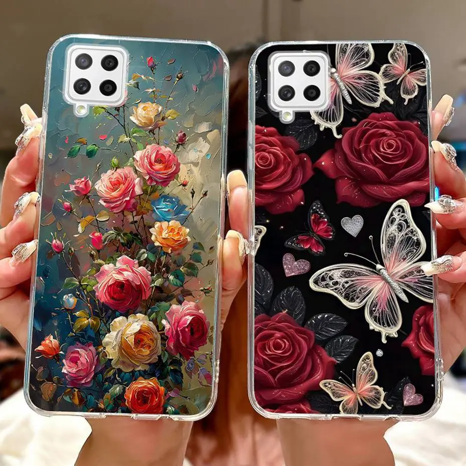 Nette Malerei Telefon Fall Für Samsung Galaxy A22 SM-A225F SM-A226B Weiche Silikon TPU Zurück Abdeckung Für Samsung A22 4G 5G stoßstangen