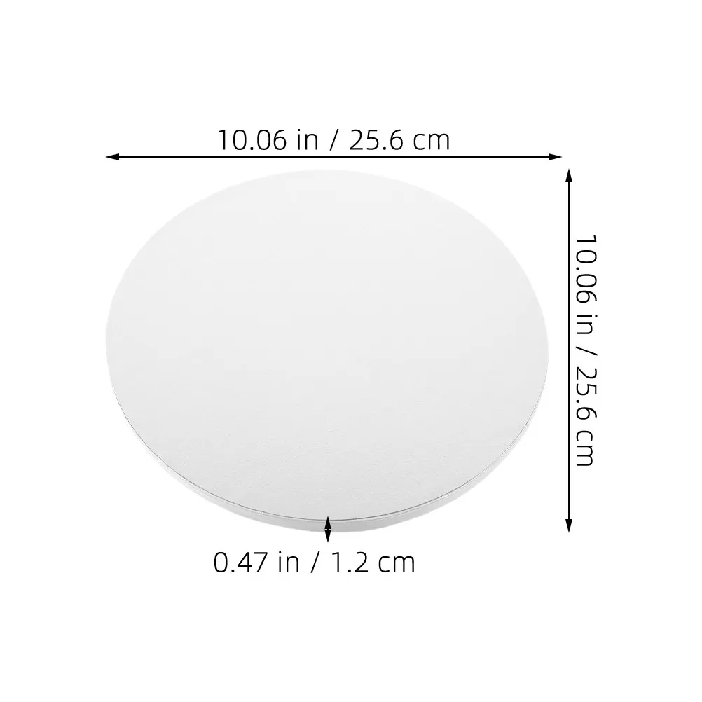 7Pcs 10 Inch Round Cake Boards Thick White Cardboard Greaseproof Cake Base Stable Display Wedding Birthday Decorating - view 5