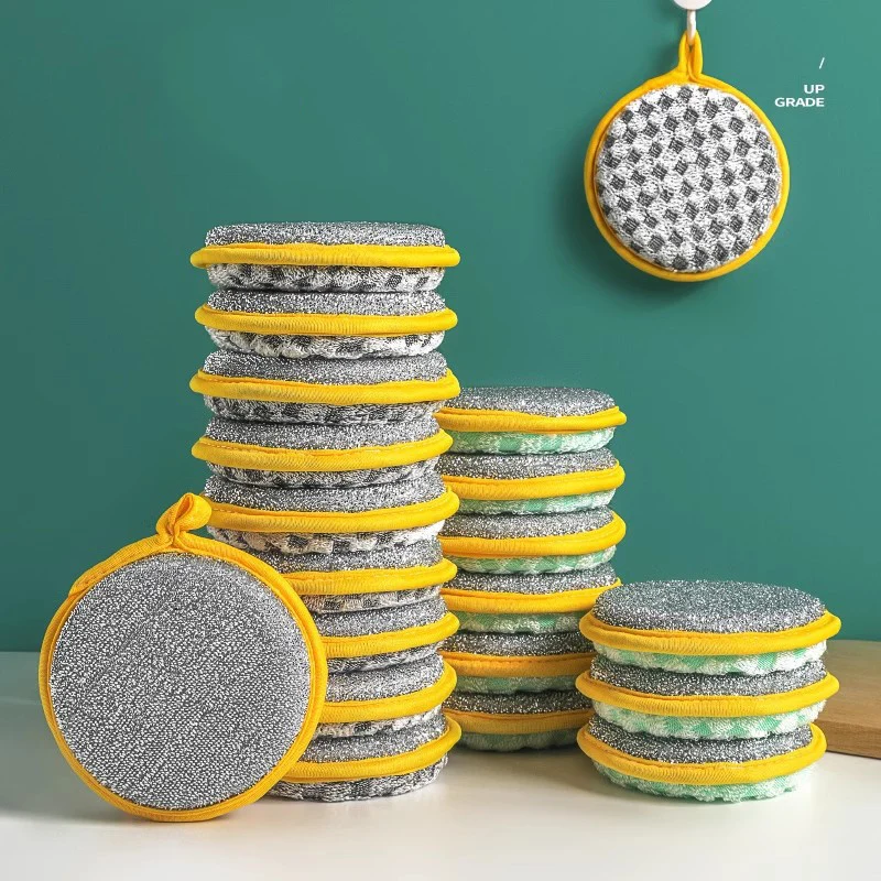 Dish Sponge Kitchen Non-stick Oil Brush Pot Ware Household Double-sided cleaning Cotton Durable Cleaning Cloth