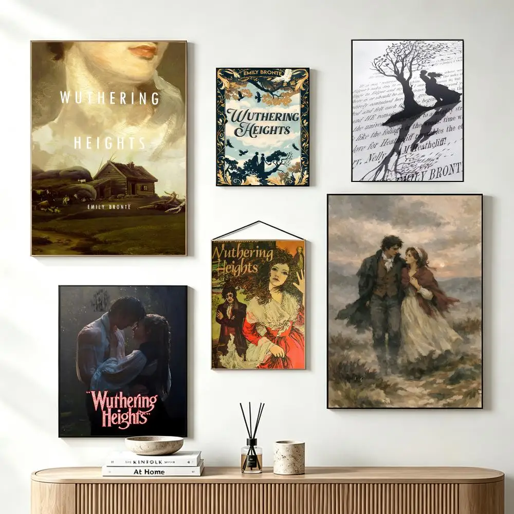 Novel Tragedy Wuthering Heights Poster Self-Adhesive Wall Art HD Print For Dorm Teen Room Decor Gift