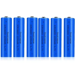 6 sztuk/partia 3.7V 18650 2200mAh akumulator litowy wielokrotnego ładowania 3.7V mocne światło latarka anty-światła specjalna bateria litowa