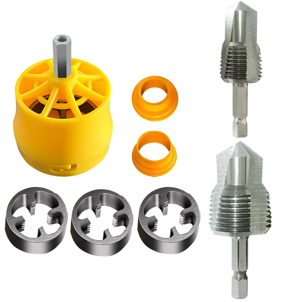 

PPR Drill Bit Electric Drill Bit With PVC Pipe Threader 1/2 3/4In 1Inch Dies Pipe Threader Drill Bit Pipe Threader Plumbing Tool