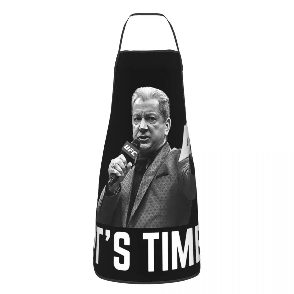 Bruce Buffer It's Time! Aprons Chef Cooking Cuisine Tablier Sleeveless Bib Kitchen Cleaning Pinafore for Women Men Painting