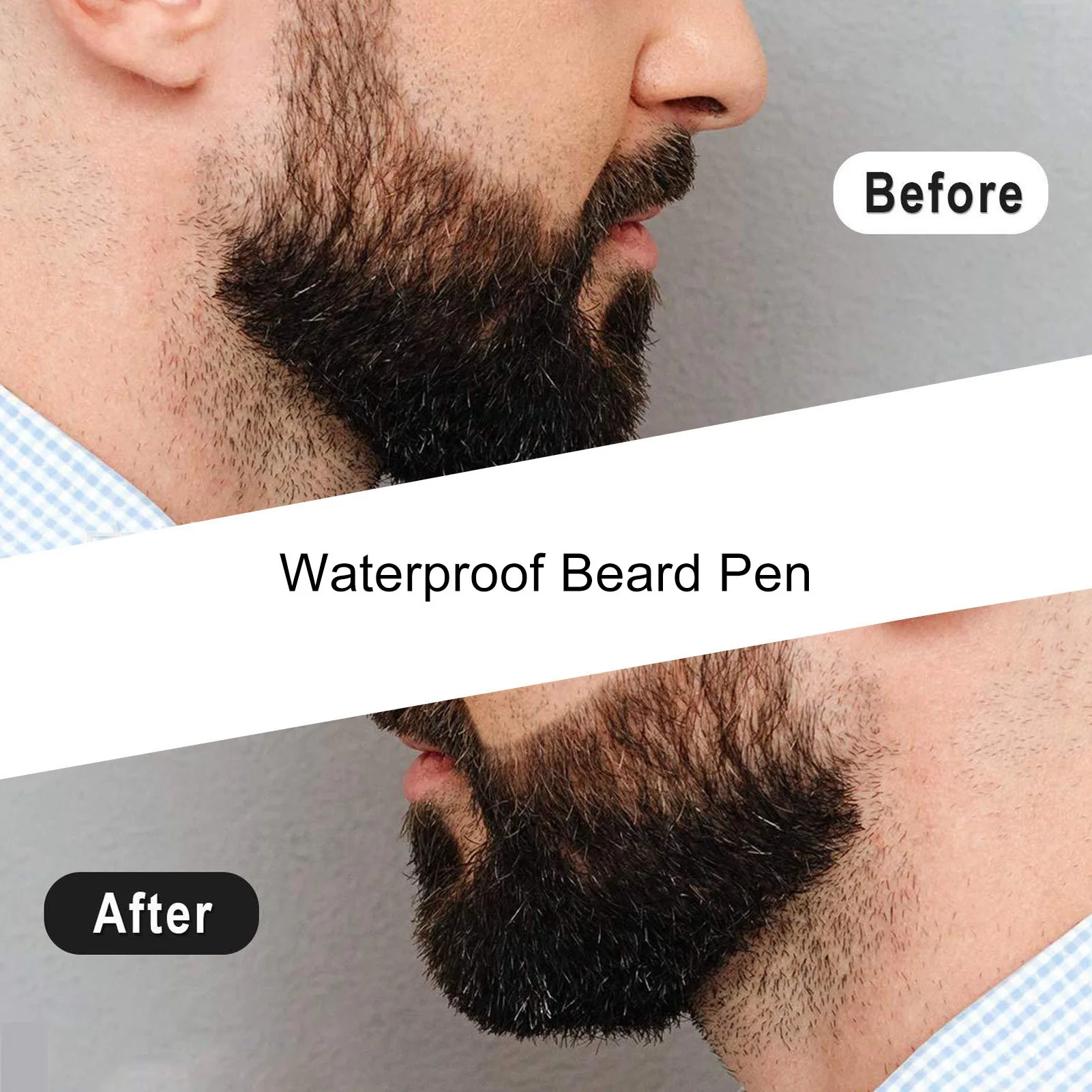 Barber Styling Pen Beard Pencil Filler 2 In 1 Waterproof Sweat Proof Barber Styling Pen For Cover Facial Hair Patch Beard Filler