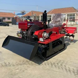 Small Agricultural Crawler Cultivator, Agricultural Machinery Equipment, Hand-held Tractor, Hot Selling 35HP50HP Garden Seeder