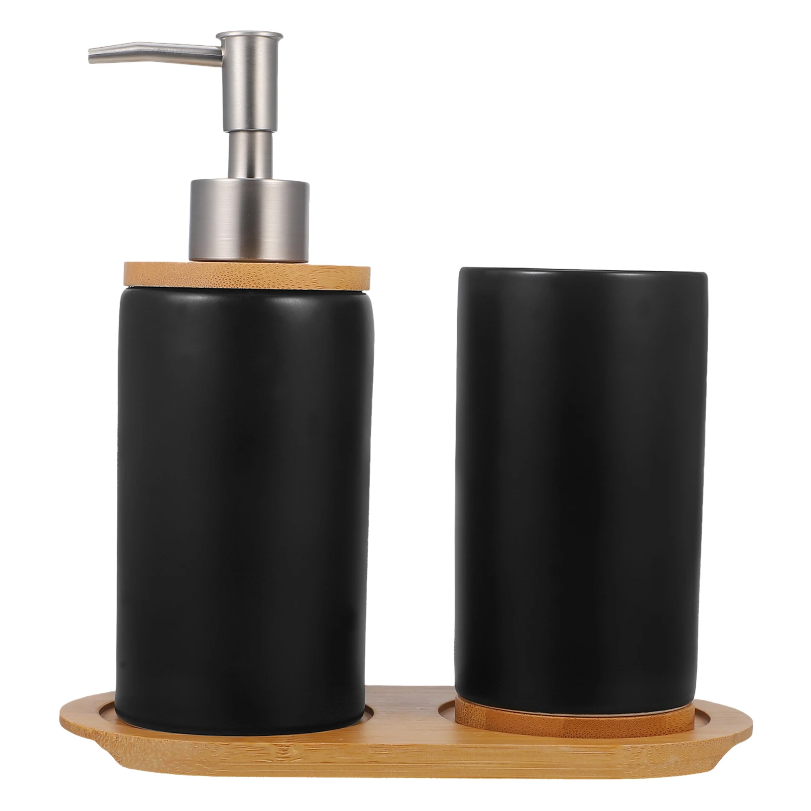 

Ceramic Toothbrush Holder Set 350ml 430ml White Bath Accessories Dispenser Shampoo Soap ganizer Bathroom Vanity Countertop