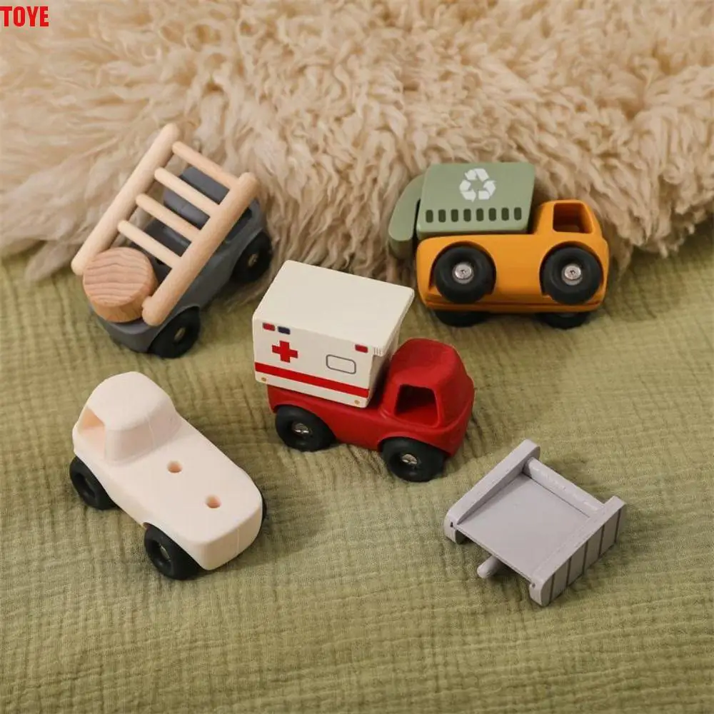 

Food Grade Engineering Car Toys Cartoon Design Detachable Ambulance Truck Toys Tipper Truck BPA Free Silicone Cartoon Car Toy