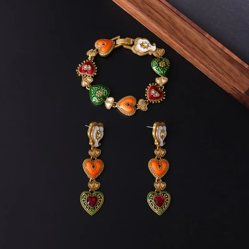 

Серьги в стиле ретро-дворцовый шик, средневековые винтажные, в стиле легкой роскоши, старинный ювелирный набор, премиальные серьги-гвоздики с бриллиантами