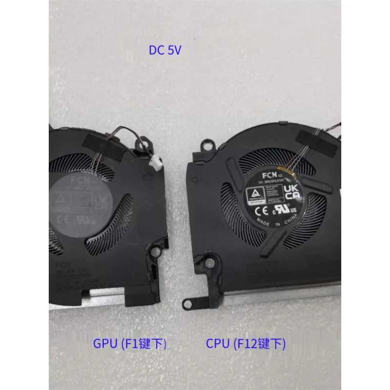 New CPU GPU Cooling Fan for HP OMEN 16-K 16-N Pro TPN-Q280 Q281 N18090-001 N18091-001 DFS5K223052839 DFS5L32G164865 DC 5V 12V