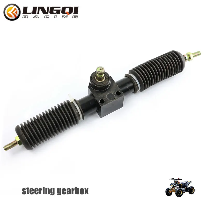 LINGQI Aftermarket UTV Parts Steering Gear Box Rack & Pinion With Boots For Go Kart ATV Quad Motorcycle Left Right Kit Part