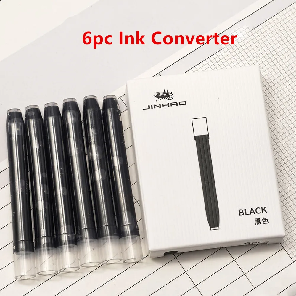NEW jinhao 10 Ink Converter Pen Refills metal protective sleeve Fountain Pen Business Office School Supplies Writing