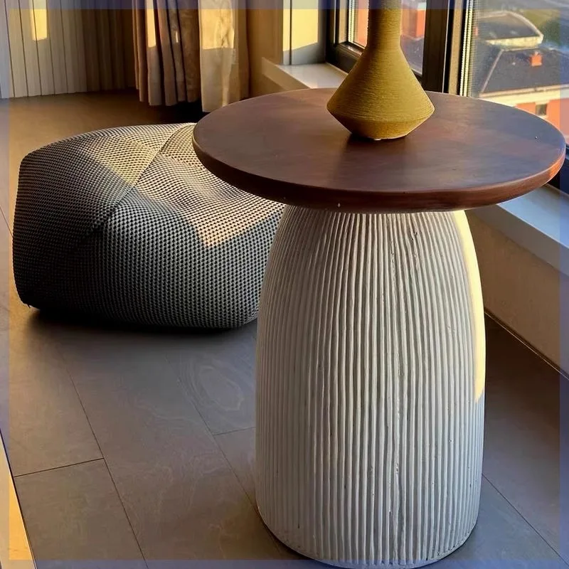 

Scandinavian Sofa Side Table Artistic Coffee Desk for Living Room Round Corner Balcony End Tables Mobile Mushroom Edge Table