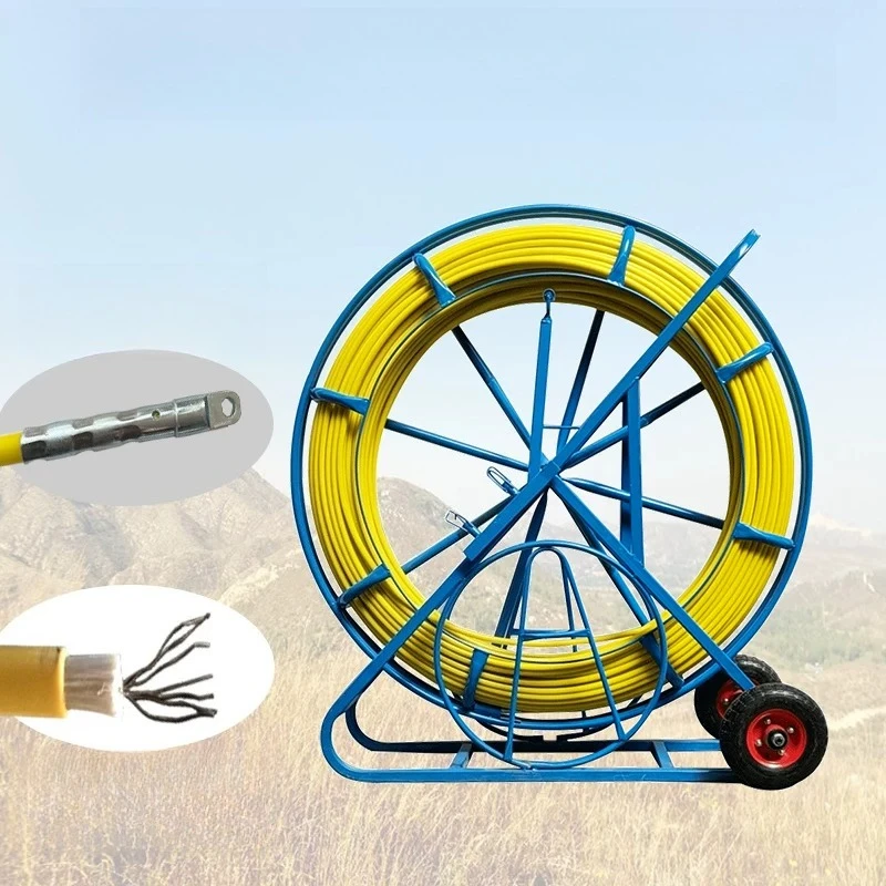 Fiberglass Cable Threading Device, Electrical & Communication Optical Cable Lead Tool, Wire Puller for Conduit Wiring