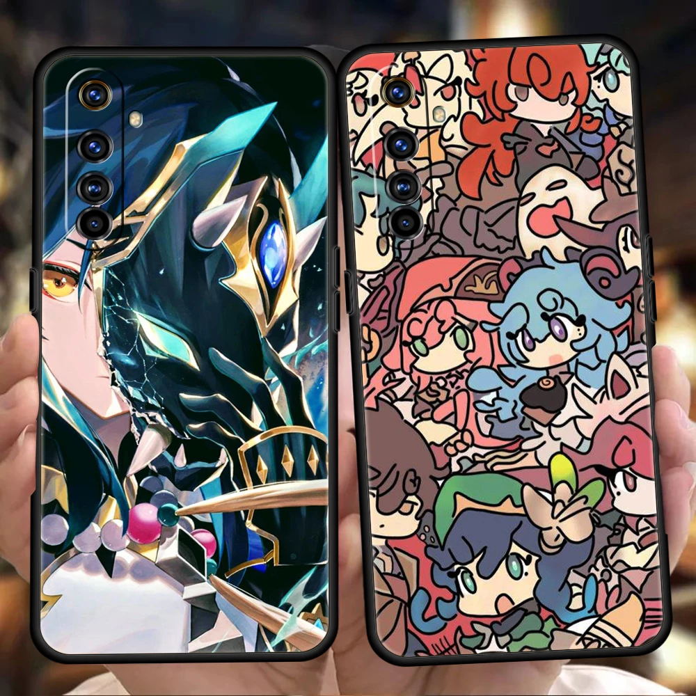 Genshin Impact Anime Soft Phone Case For Oppo A12 A15 A16 A74 A76 A95 Find X5 Pro A54 A53 A52 Reno 6 7 SE Z A9 2020 Pro 5G Cover