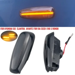 LED Dynamic Side Marker Light Arrow Turn Signal Blinker Lamps For Kia Pro Ceed Estate Rio III Hyundai Elantra I30 Azera Avante