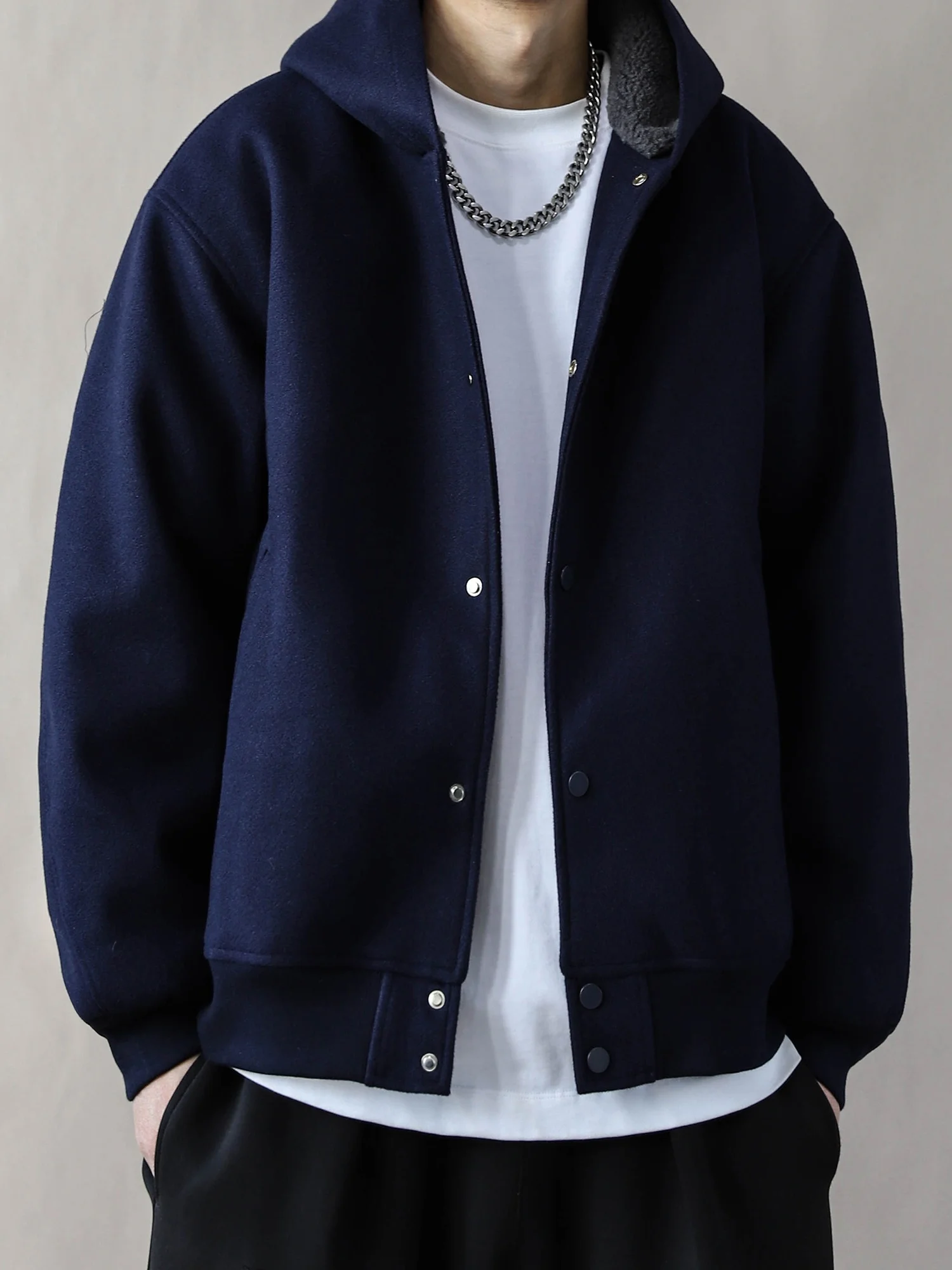 

Американский винтажный кардиган с капюшоном, мужская свободная повседневная хлопковая куртка, новый тренд, осенне-зимняя брендовая синяя верхняя одежда