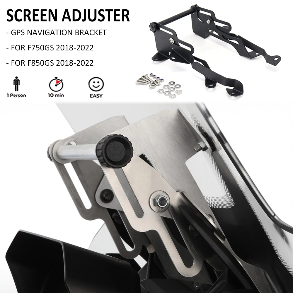 

FOR BMW F750GS F850GS F 750 850 GS 2018-2022 Motorcycle Screen Adjuster GPS Phone USB Wireless Charging Navigation Bracket Stand