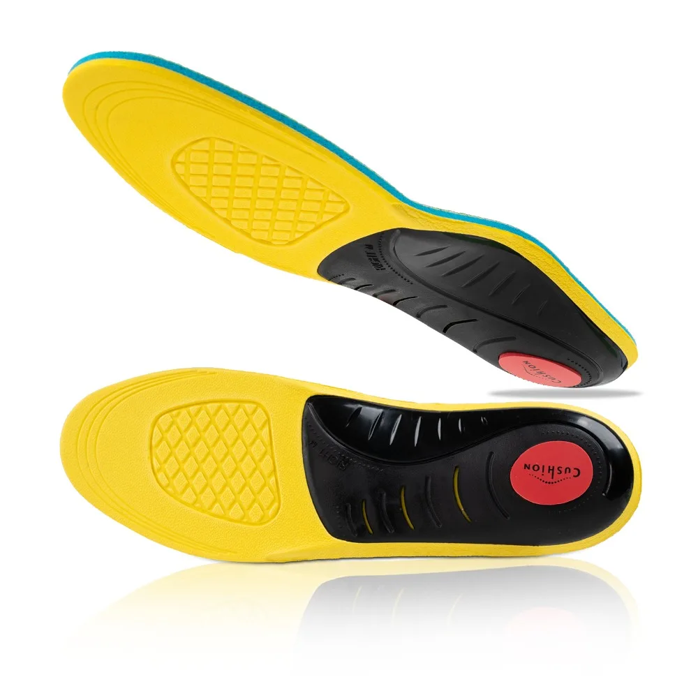 1Pair Anti-slip Corrective Sports Insoles Arch Support Ortchopedic Insoles Gel Shock Absorption Sole Pads for Men Women