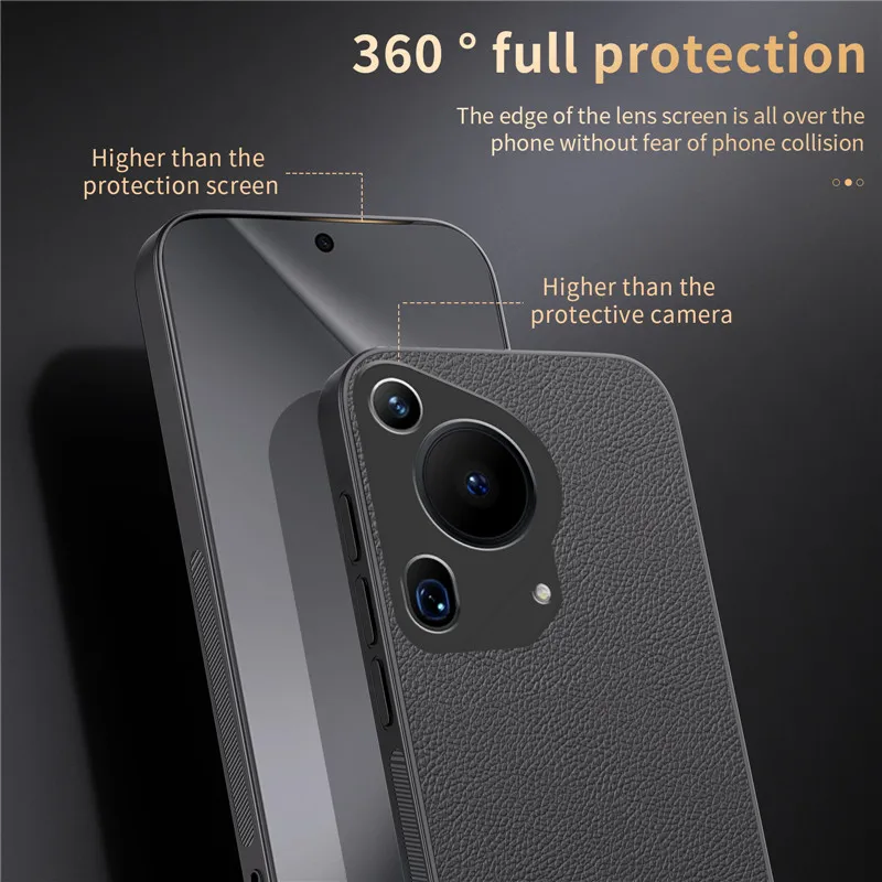 Luxury Business Leather Soft Frame Magnetic Cover For Huawei P70 Ultra P70 Pro Plus P70Ultra P70Pro Plus Phone Cases Capa