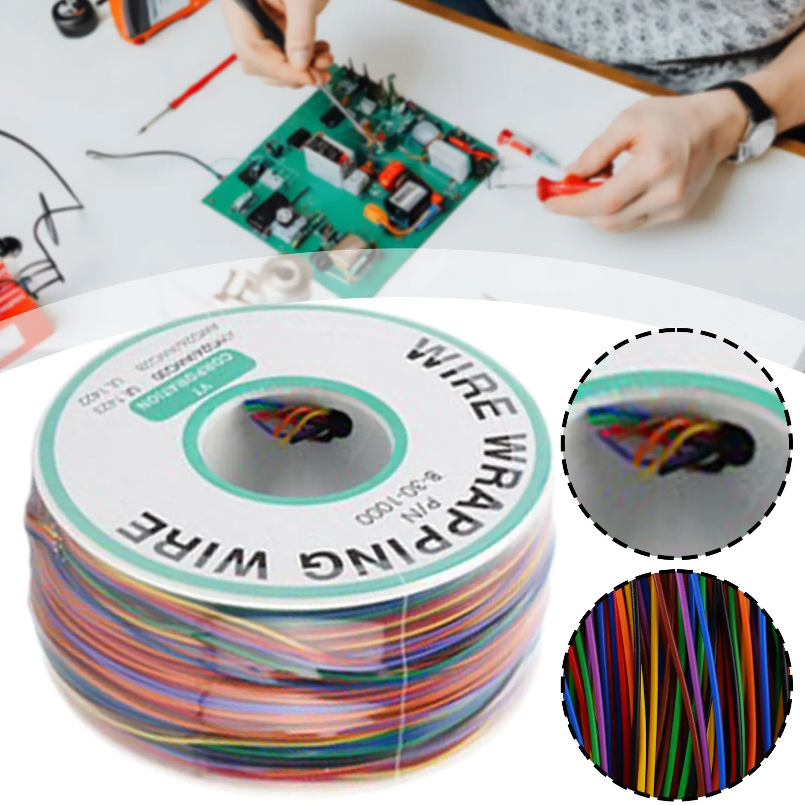 8-Draht-Farbisolierungstest-Wickelkabel, elektrischer Draht für Laptops, elektronischer Test, PCB, Löten, Fliegen, Jumper-Draht